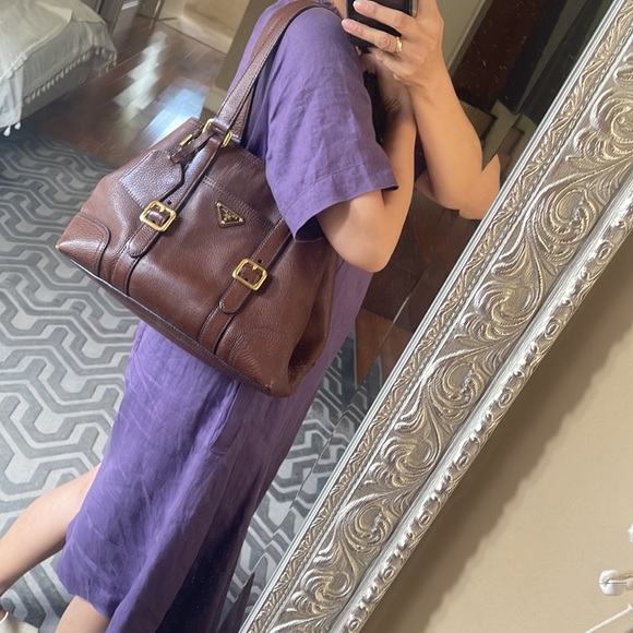 Prada Handbags - Prada classic brown leather handbag